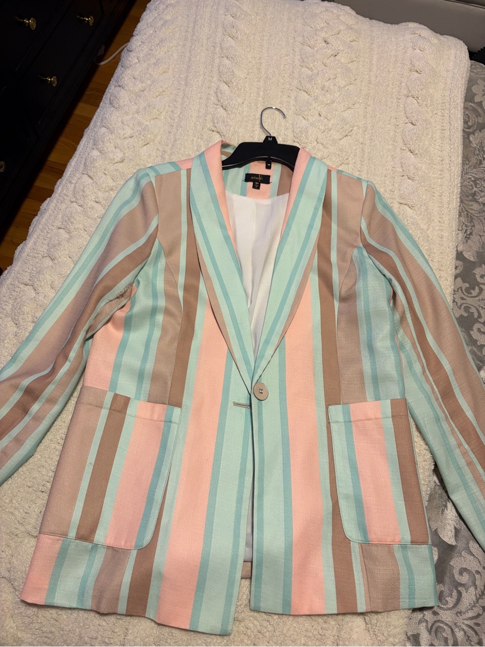 Striped Pastel Blazer Jacket - Women